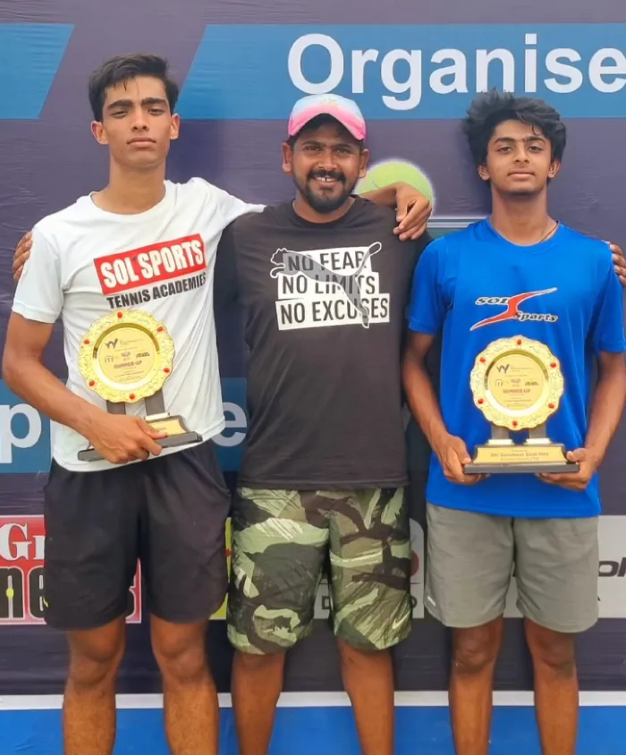 Sol Sports player with trophy